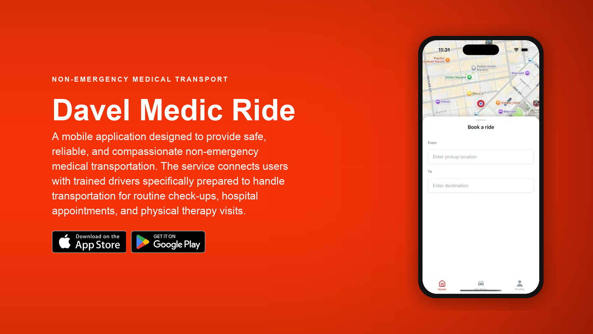 Davel Medic Ride medical transportation app